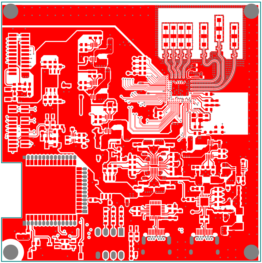 2D design layout for IWR6843AGGABL mmWave Radar for Industrial Automation